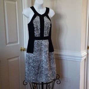 Trina turk black and white dress